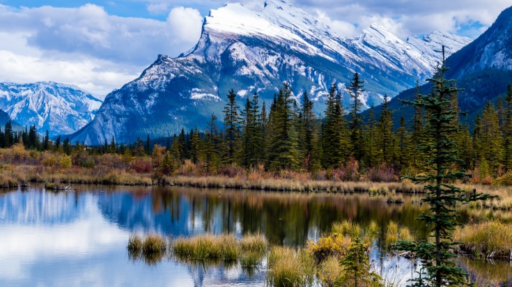 Vermillion Lakes in Canadian Rockies