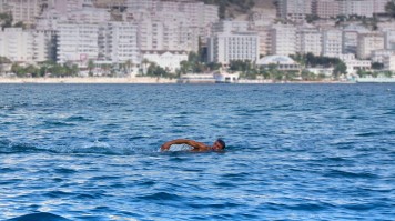 The picturesque Sarande located on the open sea gulf of the Ionian Sea