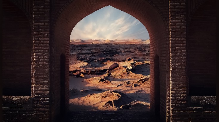 Persian architecture against the desert