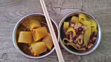 Laphing - a Tibetan dish available in Nepal