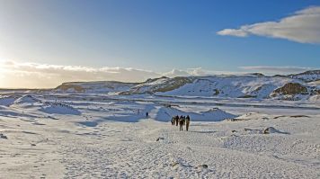 Glacier walk on Myrdalsjokull glacier