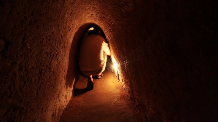 The Cu Chi Tunnels are an elaborate underground network