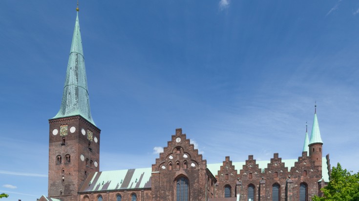 Aarhus cathedral on a winter afternoon.