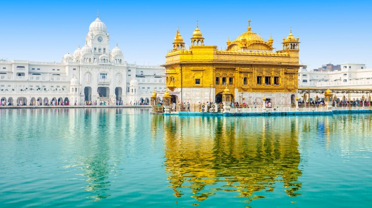 The Golden Temple in Amritsar in India.