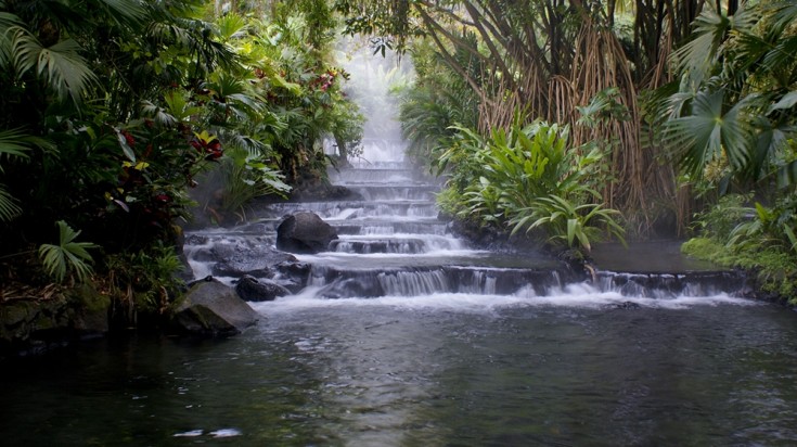 The hot springs around Arenal Volcano vary in depth and temperature