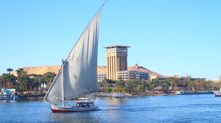 Aswan, an ancient city of Egypt on the Nile River