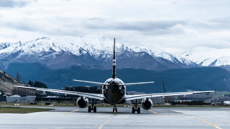 Air craft in Queenstown Airport, New Zealand