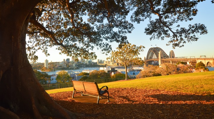 A view of the autumn weather in Sydney, Australia