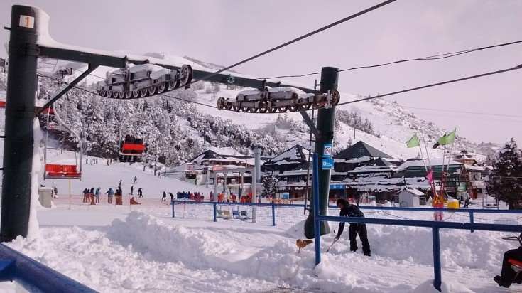 The snowy landscape of Cerro Catedral