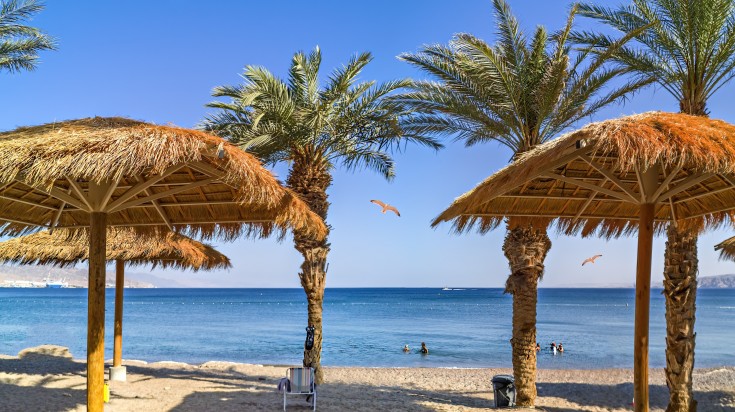 Eilat beach during a fine afternoon in Israel.