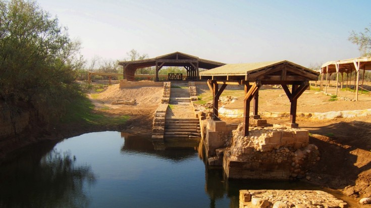 The sight where Jesus was baptized by John the Baptist at Bethany Beyond the Jordan