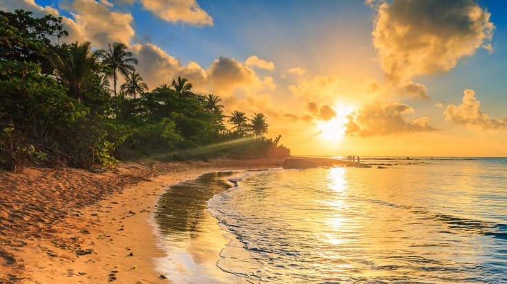 rocky beach in Aracruz, Brazil in December