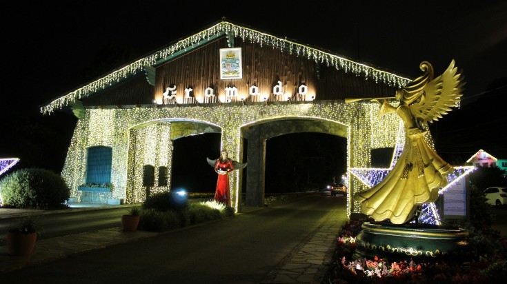 Portal of Gramado, Brazil in December