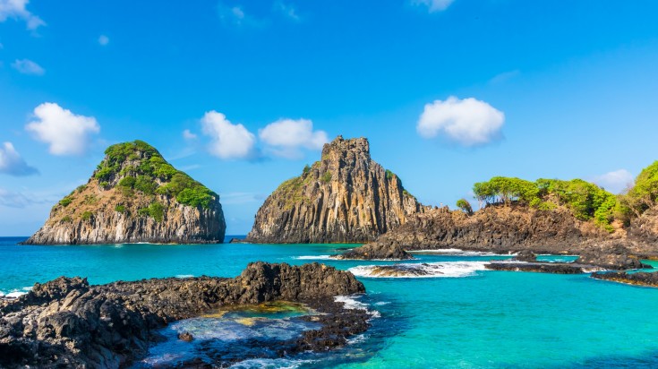 Morro dos Dois Irmaos in Fernando de Noronha, Brazil