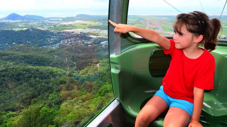 Looking for things to do in Cairns with a family? Ride the Kuranda Rainforest Cableway and enjoy a ride over the national park. Riding the skyrail is a fun thing to do in Cairns with a family.