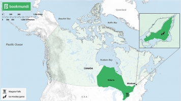 An overview map of tourist destinations in Canada