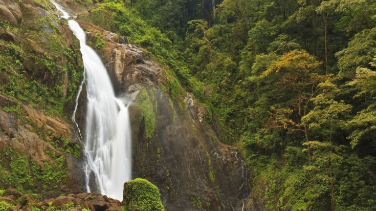 Catarata Bijagual waterfall is located near Jaco beach Costa Rica