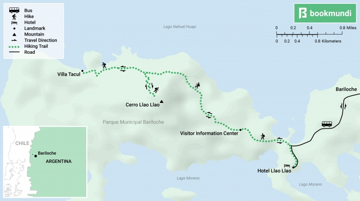 Cerro Llao Llao map