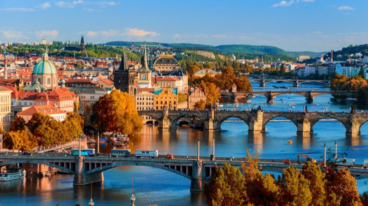 Charles Bridge is a stone 14th century Gothic bridge linking the two banks of Vltava river and two sides of Prague. Charles Bridge, the medieval bridge at the heart of the Czech capital
