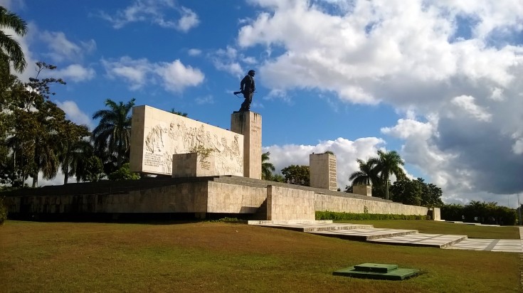 Che Guevara Mausoleum captured from afar on a winter day in Cuba.