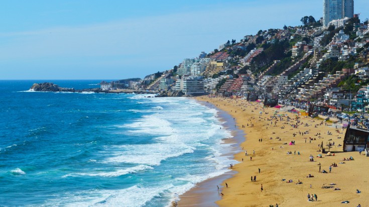 Vina del Mar beach in Chile