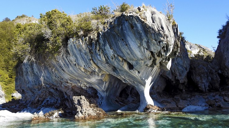 Marble Chapel and Cathedral on Lake General Carrera, Chile