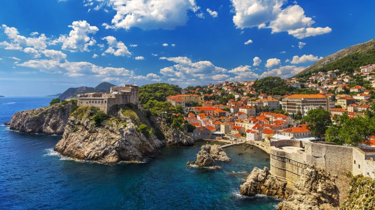 Aerial view of the city of Dubrovnik