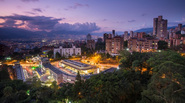 Medillin during Sunset in Colombia in June