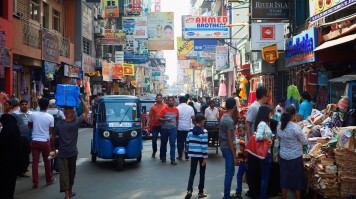 Colombo, the Sri Lankan capital, is a melting pot of races, religions and cultures A street market in Colombo Sri Lanka