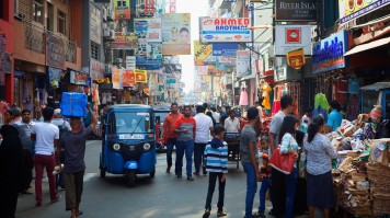 A street market in Colombo Sri Lanka