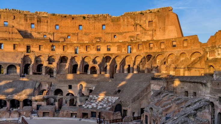 The upper floors on the Colosseum was designated for general public during the Roman empire. As a visitor today, you can check out the exterior as well as the interior architecture structure on this floor. Check out the exterior as well as the interior architecture structure.