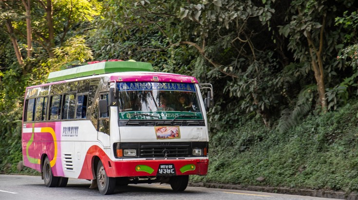 Discover Nepal on the affordable public buses in Nepalese highways.