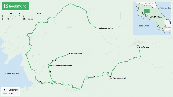 This Costa Rica itinerary is a great way to explore the Arenal region Costa Rica itinerary Arenal map