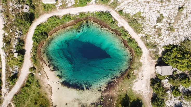 Croatia in April is the best time to swim in crystal clear Cetina River