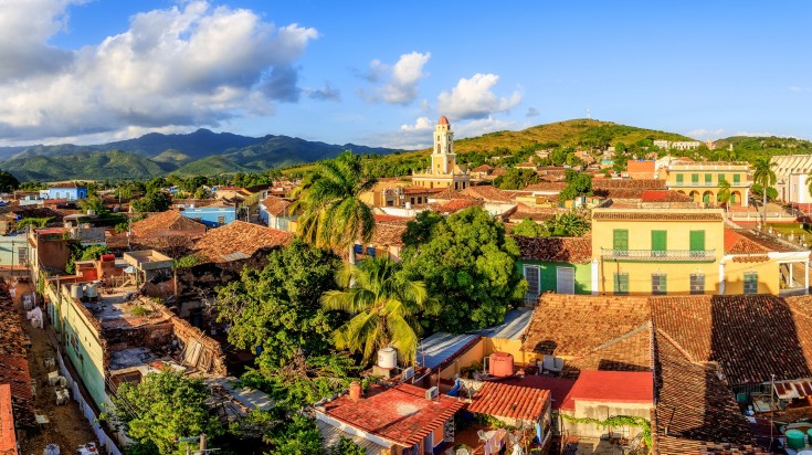 The view of the city of Trinidad - UNESCO world heritage site in Cuba in April.