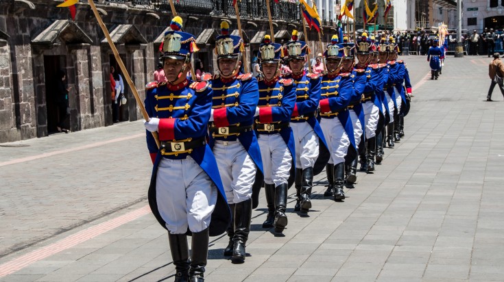 Military parades can be seen when Ecuador celebrates Independence Day.