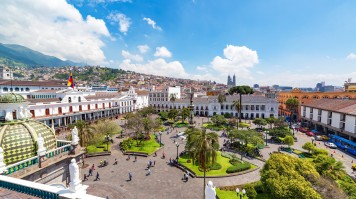Visit Plaza Grande because Quito experiences good weather in July.