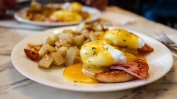 Eggs benedict can be found in a Nepalese restaurant in Kathmandu