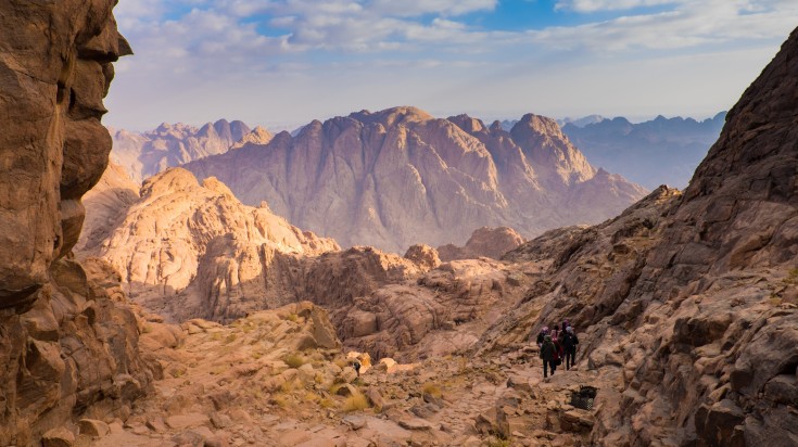 Explore the canyons in Mount Sinai in Egypt.