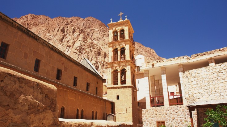 Historic building St. Catherine's Monastery, Egypt in January