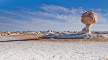 Watch amazing natural structures in White Desert National Park in Egypt.