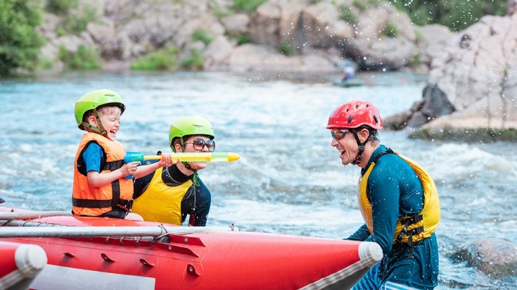 Family rafting in Sarapiqui River.