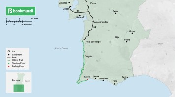 Map of Fisherman's Trail in Portugal