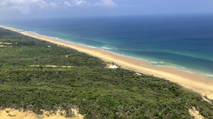 Drive on 75 mile beach on a Fraser island Day tour