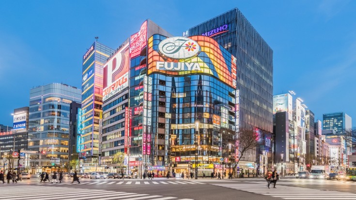 Ginza, a highly recommended place to be during the Tokyo Olympics 2020 is a popular shopping destination in Tokyo filled with stores.