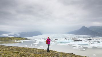 The Golden Circle Route can also involve a trek in Solheimajokull.