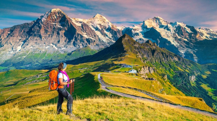 Go hiking in the amazing spring weather in Switzerland.