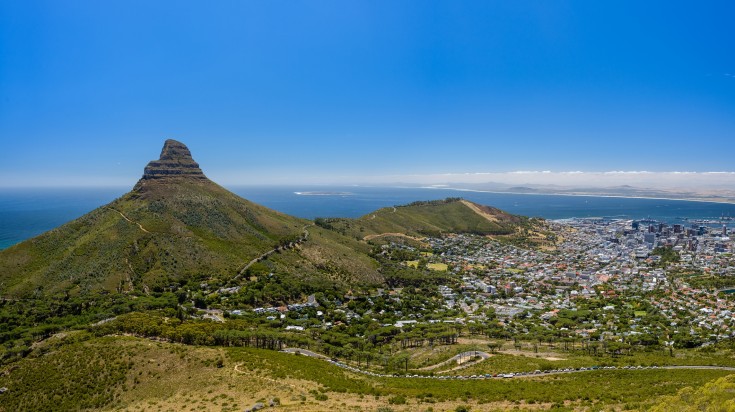 A view of Lion's Head Mountain in Cape Town