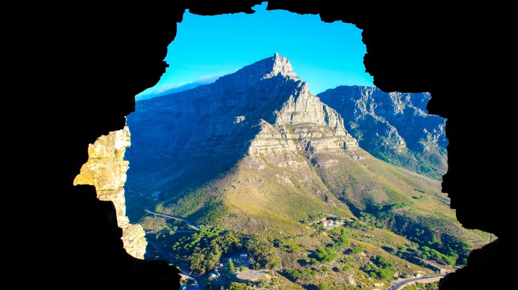 Cave in Lion's Head Mountain in Cape Town