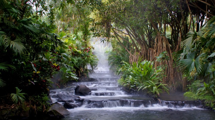 Hot springs in La Fortuna near Arenal Volcano. Hot spring in La Fortuna near Arenal Volcano.